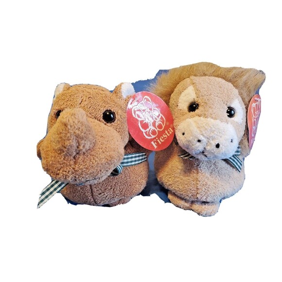 Beanbag Plush Rino & Lion Jungle Animal Stuffed Toy Fiesta 4" A32052 - Picture 1 of 16